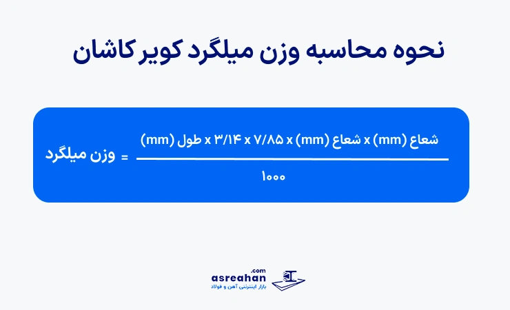 وزن میلگرد کویر کاشان