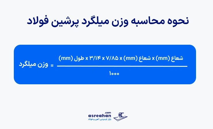 وزن میلگرد پرشین