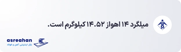 وزن میلگرد ۱۴ اهواز
